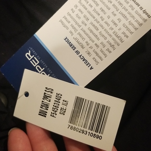 Propper Men's BDU Coat 2PK F545638405 Short Sleeve XLR In Navy - Picture 2 of 8